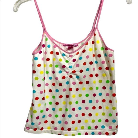 PINK Victoria's Secret Tops - Victoria’s Secret Pink crop tank top with multicolored dots